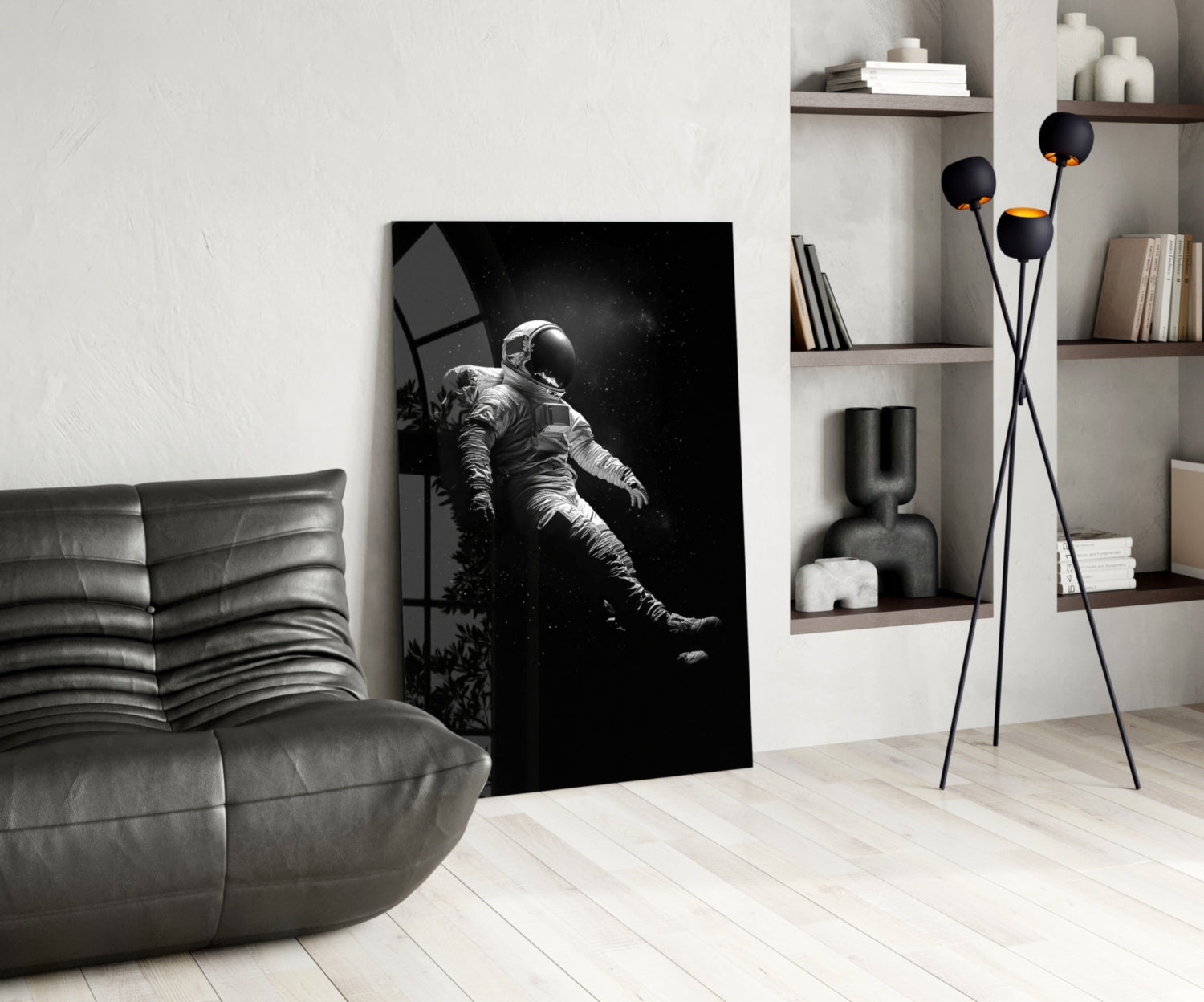 Loneliness in Space Glass Wall Art || Designer Collection