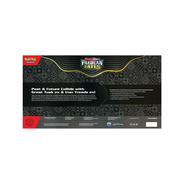 Pokemon TCG SV4.5 Paldean Fates Great Tusk ex & Iron Treads ex Premium Collection Box English