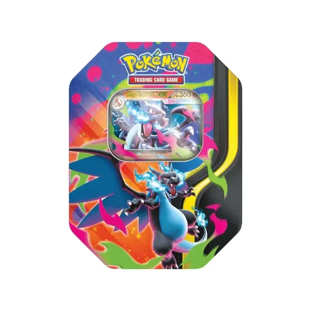 Pokemon TCG ME2 Phantasmal Flames Mega Charizard X ex Tin English