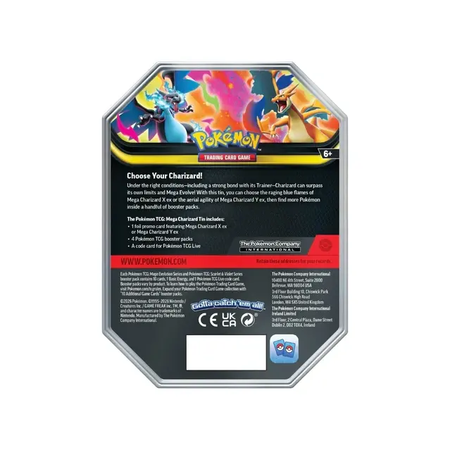Pokemon TCG ME2 Phantasmal Flames Mega Charizard Y ex Tin English